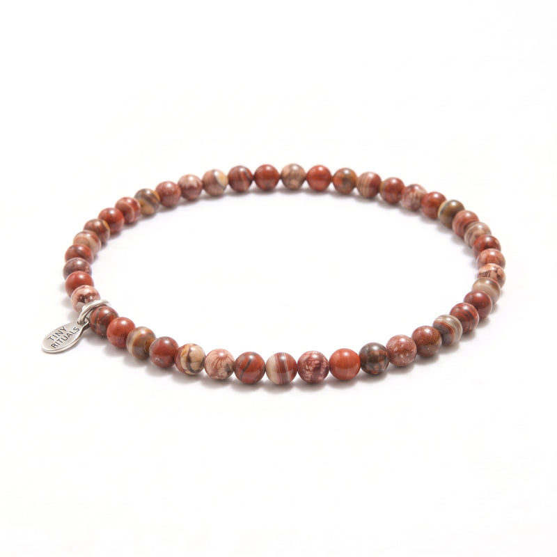 Natural Red Flower Jasper Energy Bracelet