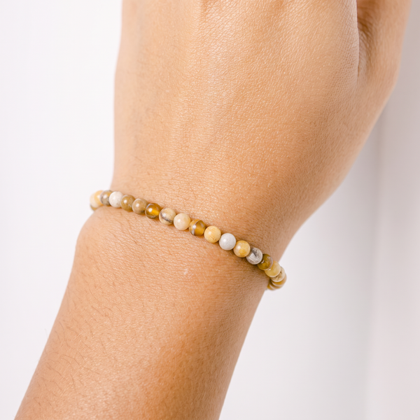Natural Coral Jade Chrysanthemum Energy Bracelet