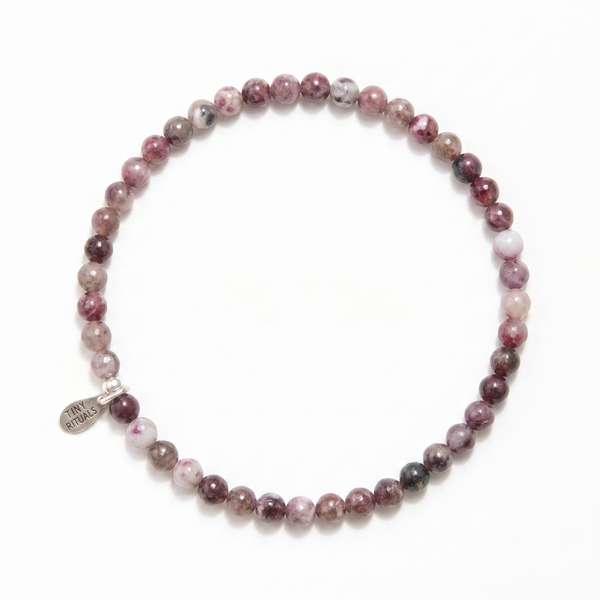 Natural Plum Blossom Tourmaline Energy Bracelet