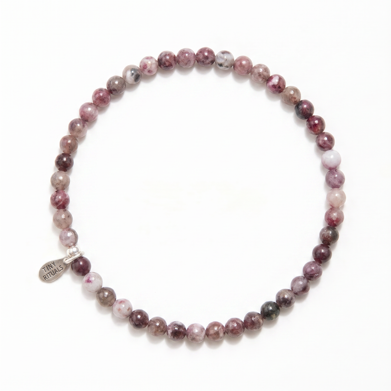 Natural Plum Blossom Tourmaline Energy Bracelet