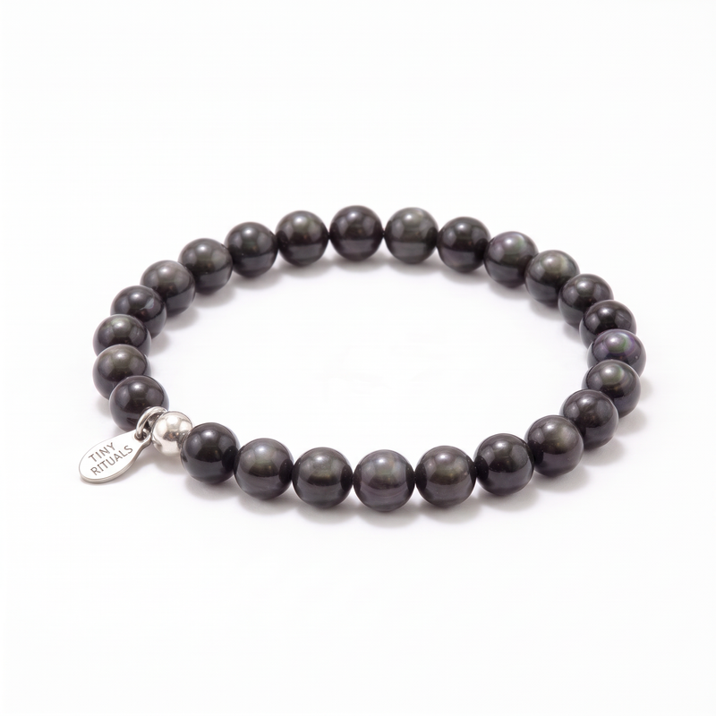 Natural Rainbow Eye Obsidian Energy Bracelet - 6mm