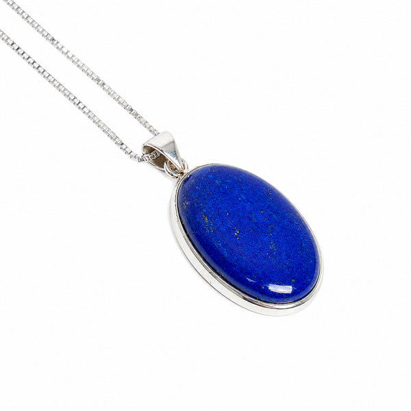 Lapis Lazuli Oval Pendant Necklace - 1 of a Kind