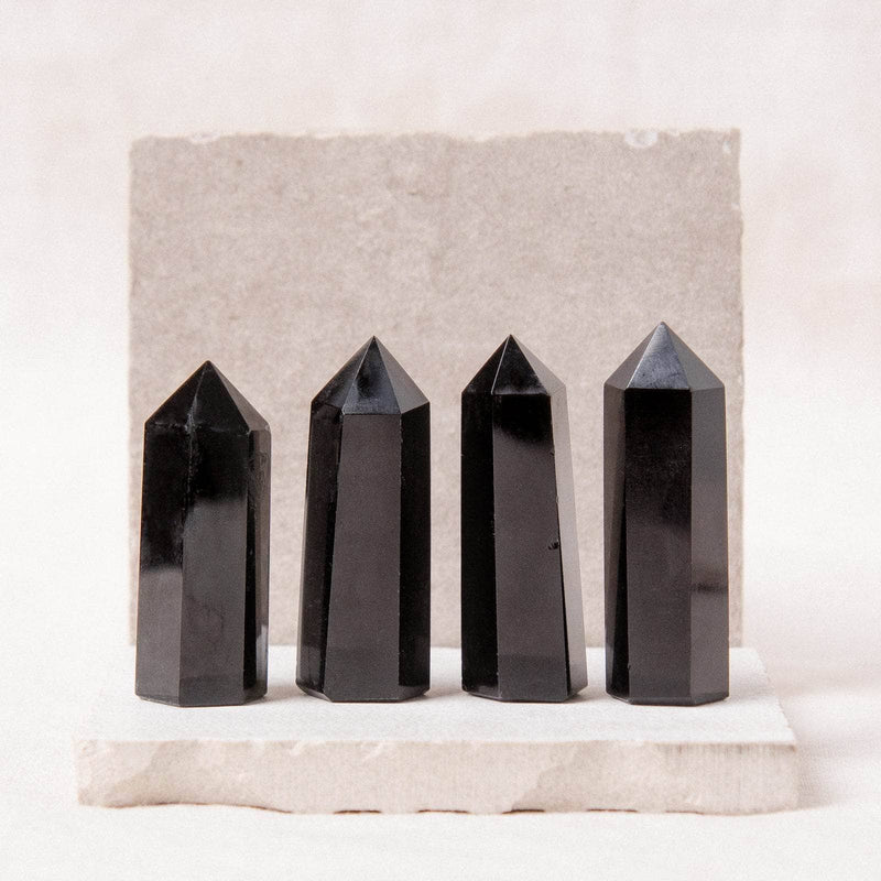 Black Obsidian Crystal Point - AAA Premium Quality