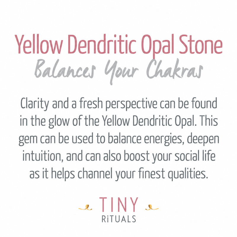 Yellow Dendritic Opal Energy Bracelet