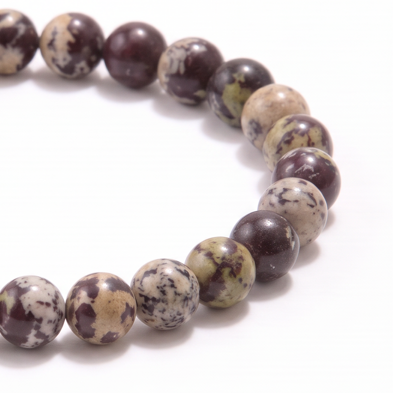 Purple Flower Jasper Energy Bracelet - 6mm