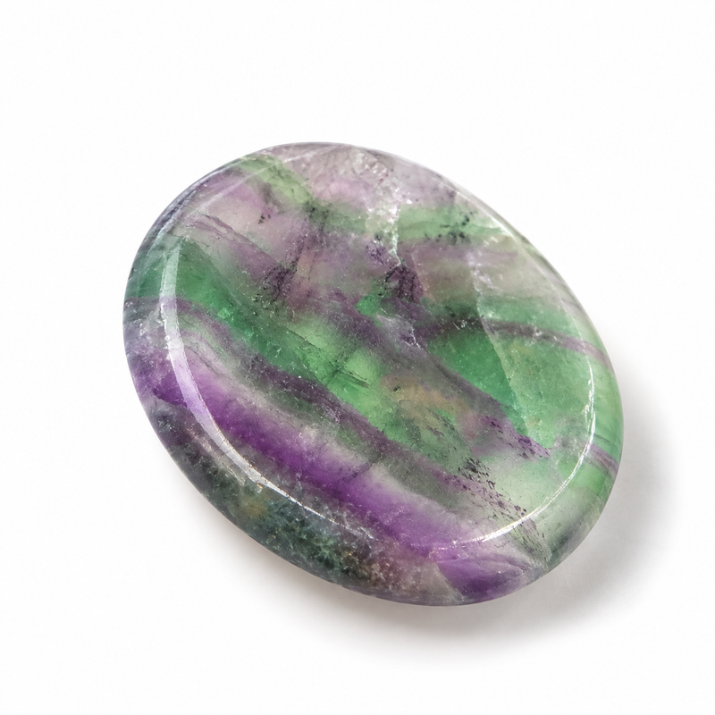 Rainbow Fluorite Worry Stone