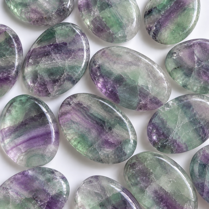 Rainbow Fluorite Worry Stone