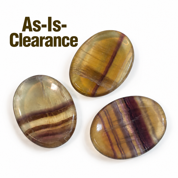 Rainbow Fluorite Worry Stone - As-Is-Clearance
