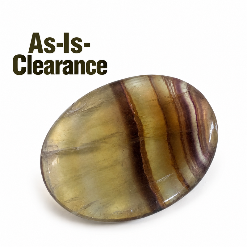 Rainbow Fluorite Worry Stone - As-Is-Clearance