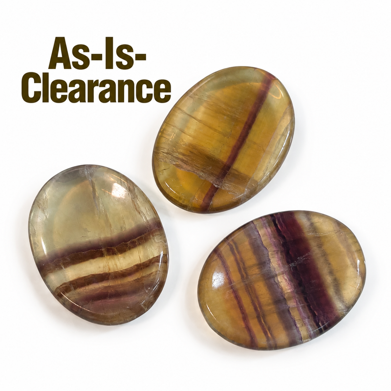 Rainbow Fluorite Worry Stone - As-Is-Clearance