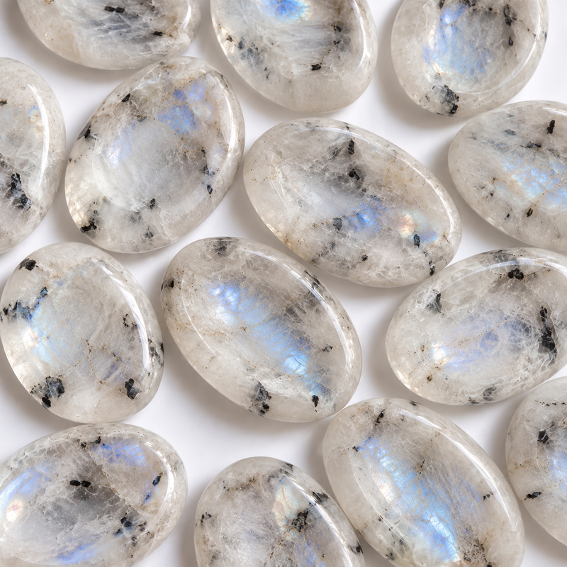 Rainbow Moonstone Worry Stone