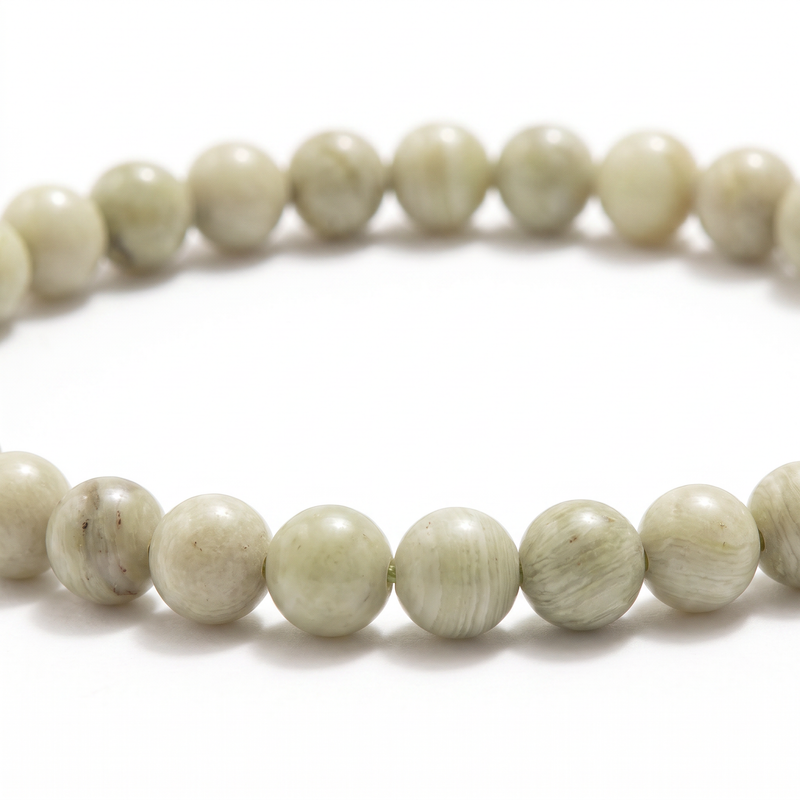 Rare Matcha Alashan Agate Energy Bracelet