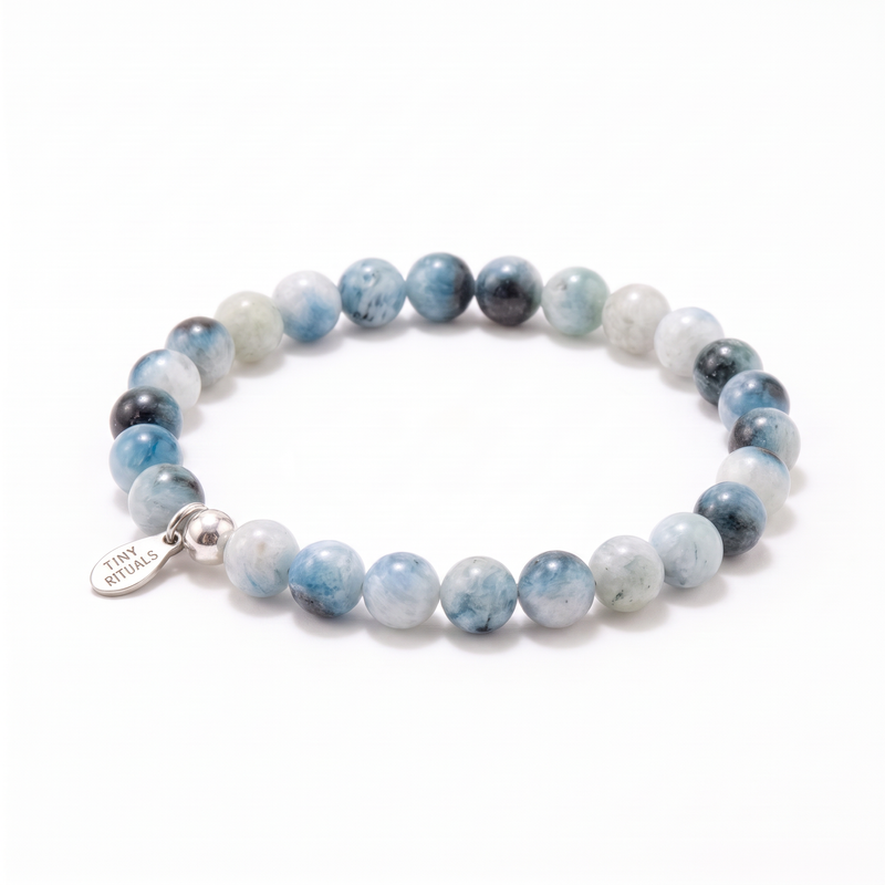 Rare Blue Ice Glacierite Energy Bracelet 6mm