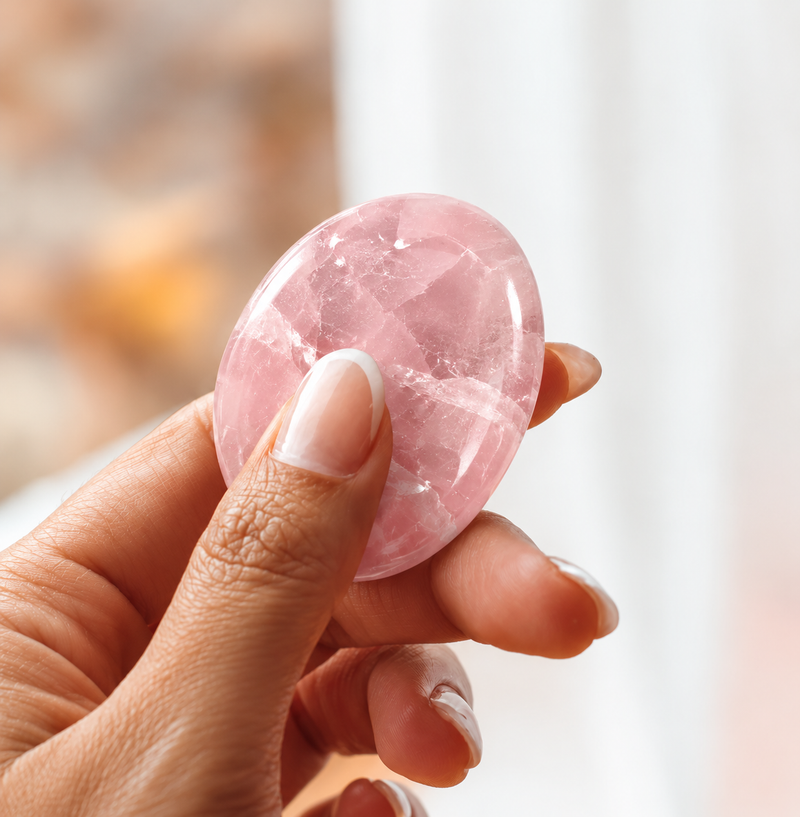 Rose Quartz Worry Stone