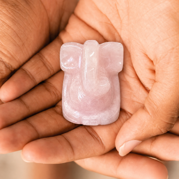 Rose Quartz Ganesh