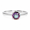Mystic Topaz Ring- Round Cut