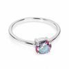 Mystic Topaz Ring- Round Cut