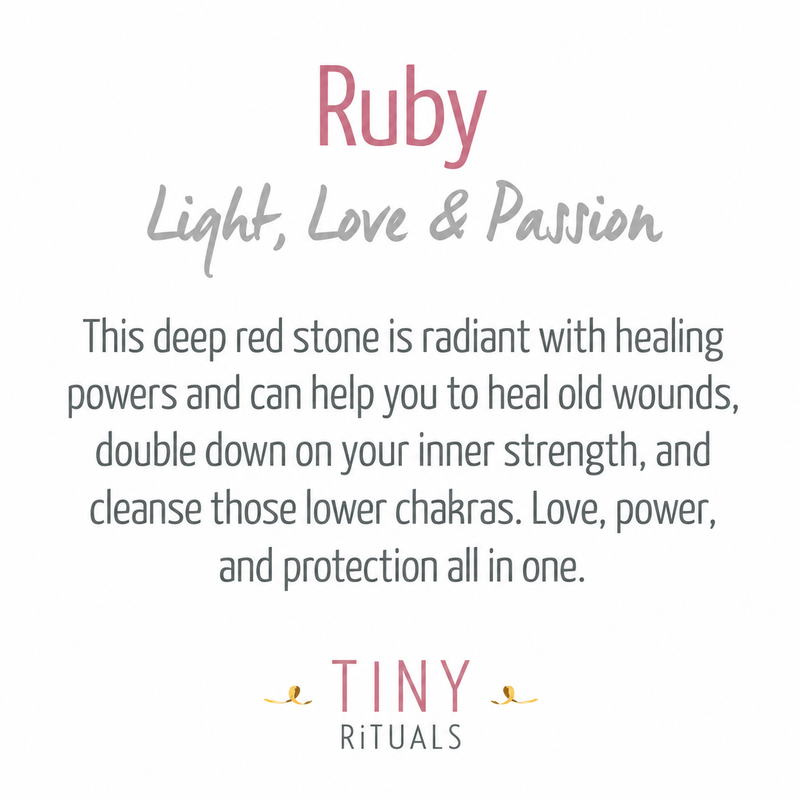 Ruby Silver or Gold Stud Earrings