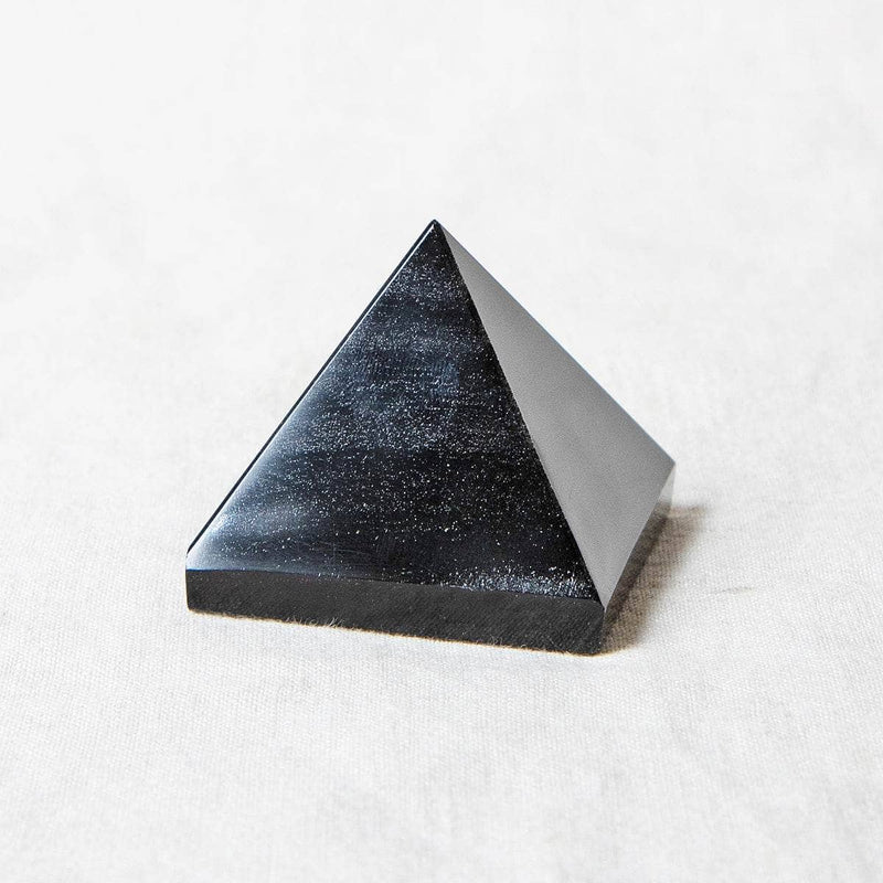 Silver Obsidian Pyramid