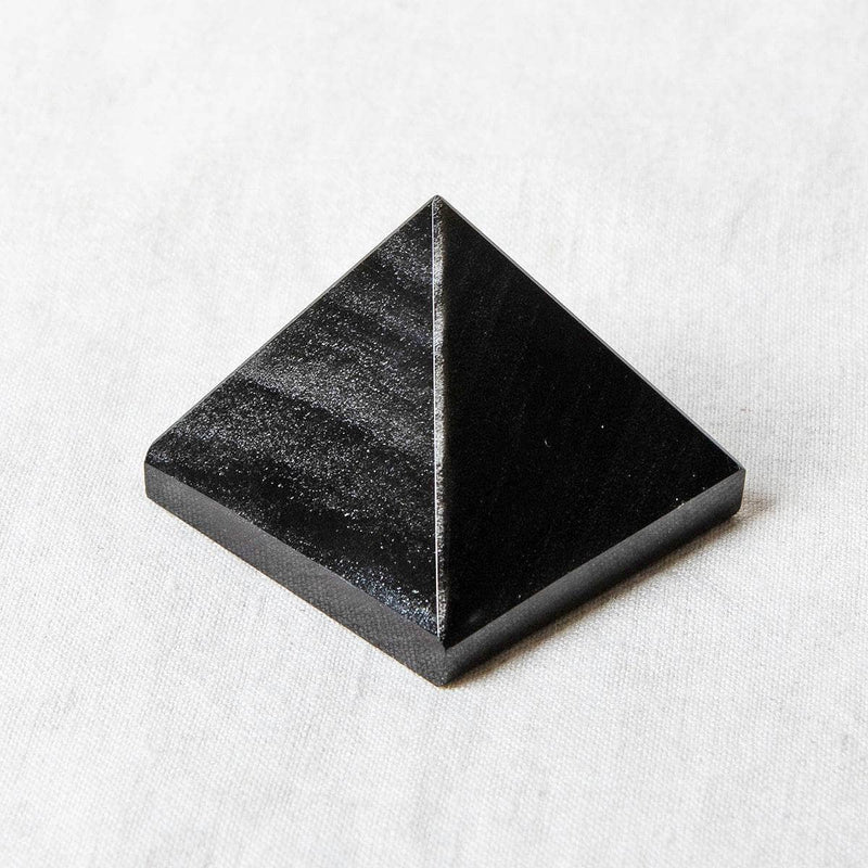 Silver Obsidian Pyramid