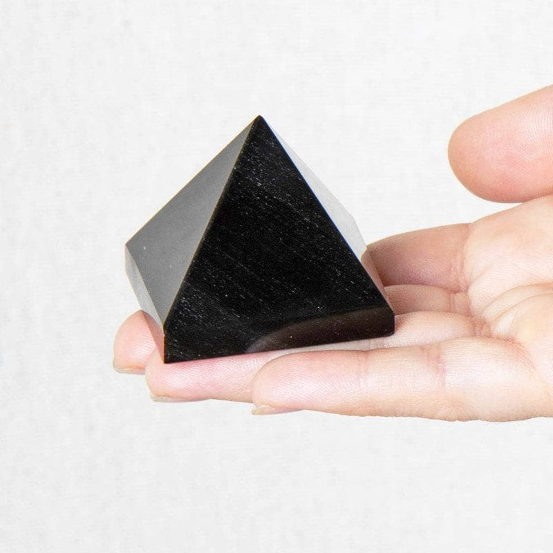 Silver Obsidian Pyramid