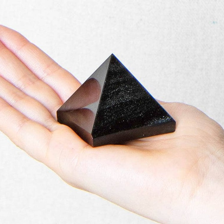 Silver Obsidian Pyramid