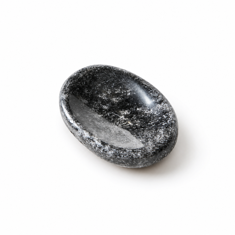 Silver Obsidian Worry Stone