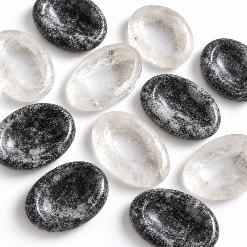 Silver Obsidian Worry Stone