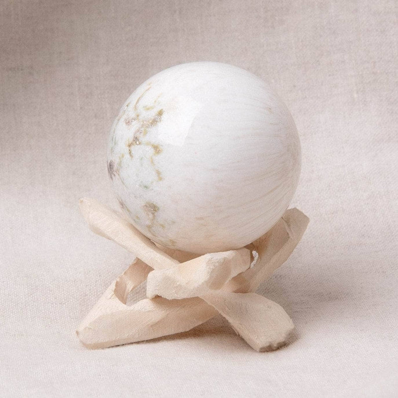 Scolecite Sphere with Tripod