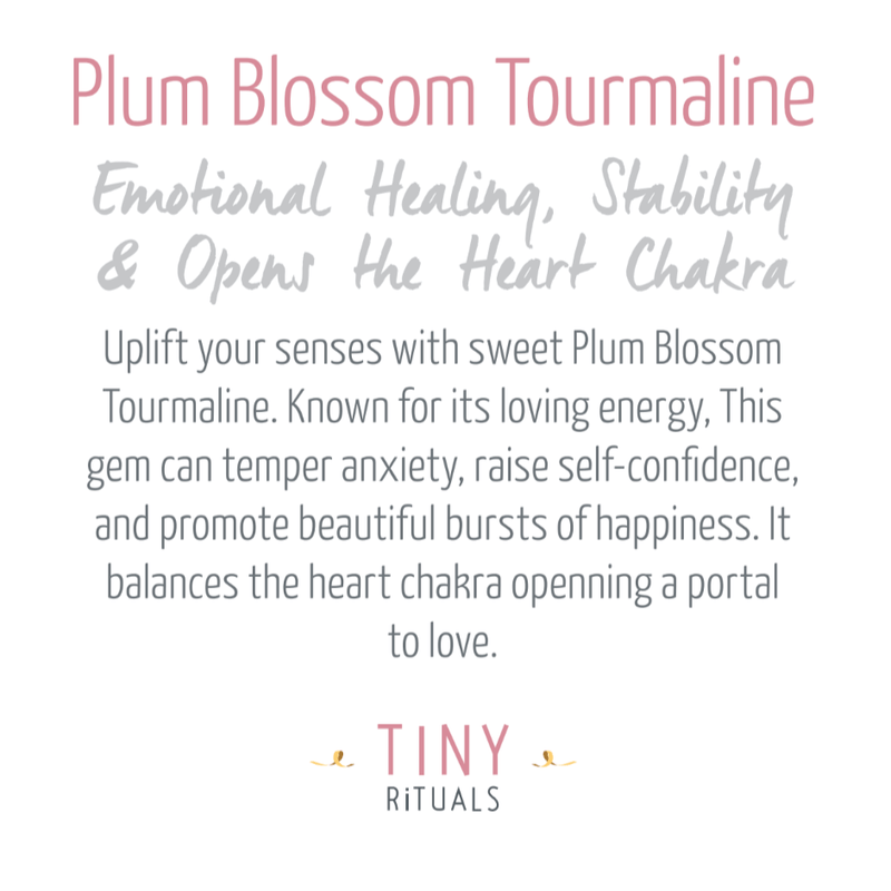 Plum Blossom Tourmaline Crystal Point - AAA Premium Quality