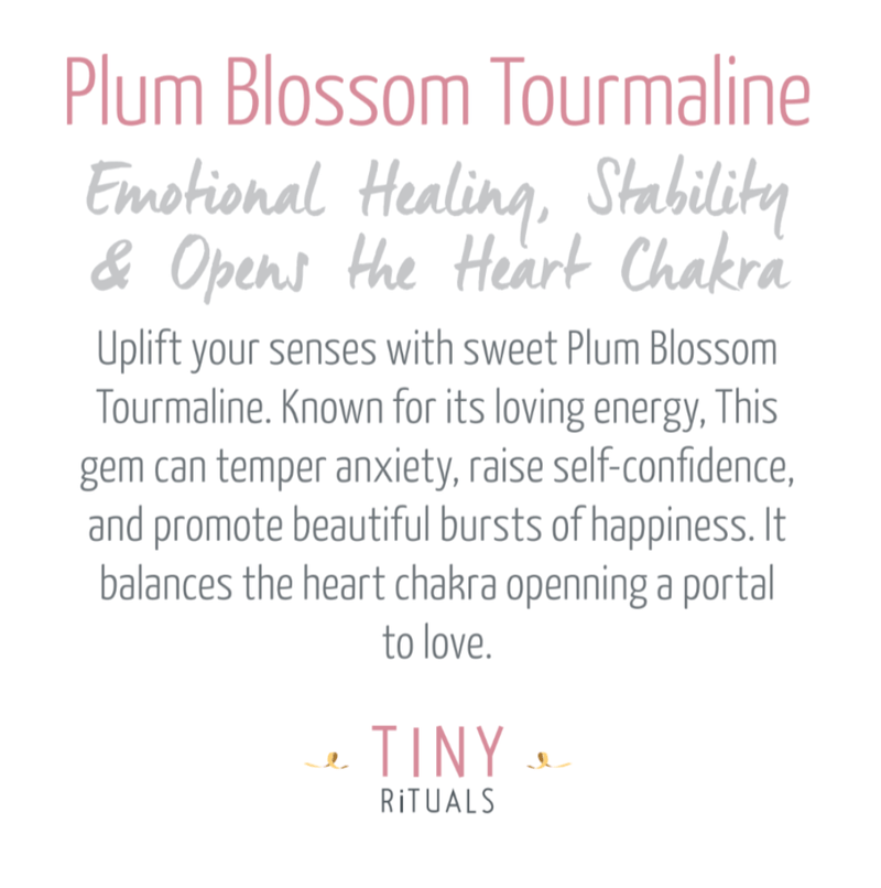 Natural Plum Blossom Tourmaline Energy Bracelet