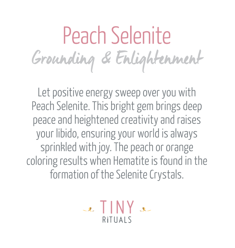 Peach Selenite Sphere with Tripod