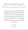 Black Rutilated Quartz Tower - AAA Premium Quality