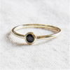 Black Tourmaline Gold Ring - As-Is-Clearance