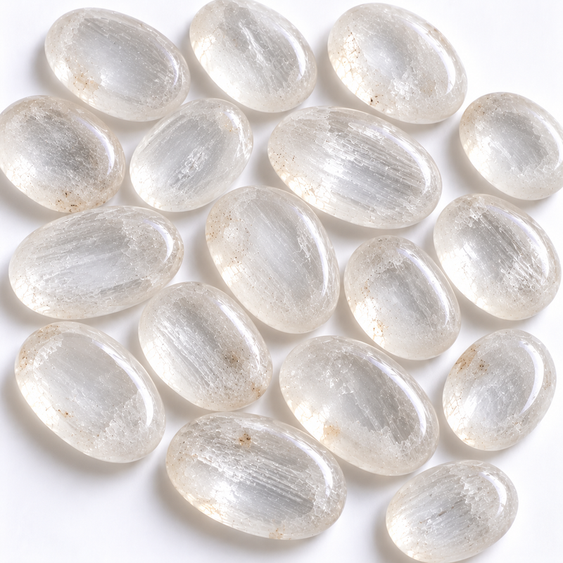 Selenite Worry Stone