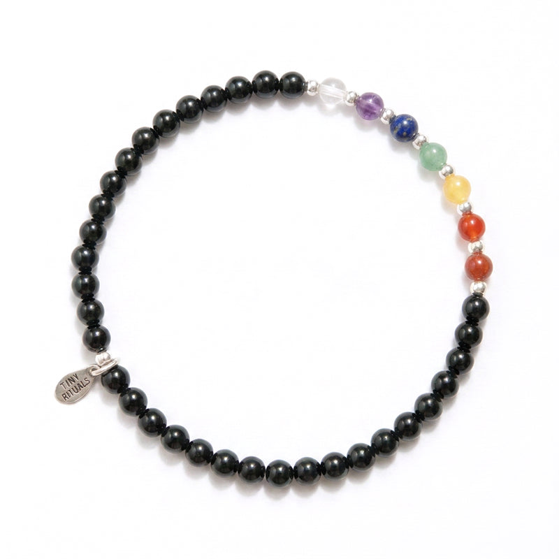 Black Onyx Seven Chakra Energy Bracelet