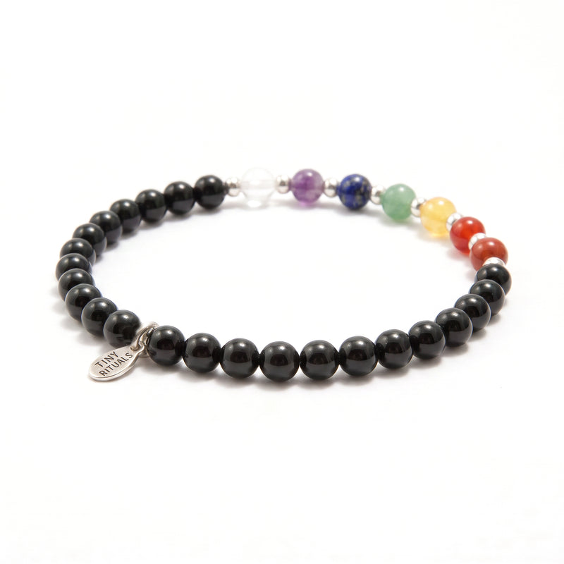 Black Onyx Seven Chakra Energy Bracelet