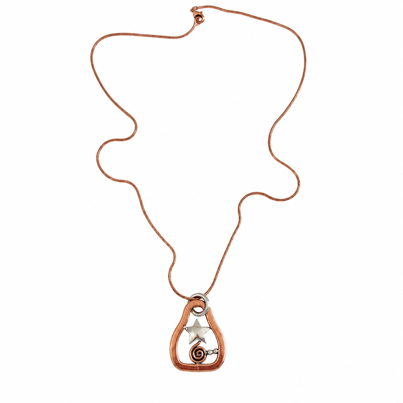 Star Seed Copper Pendant Necklace