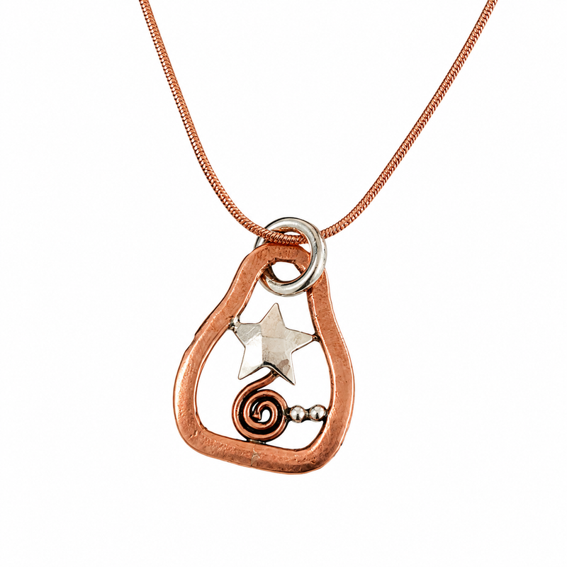 Star Seed Copper Pendant Necklace