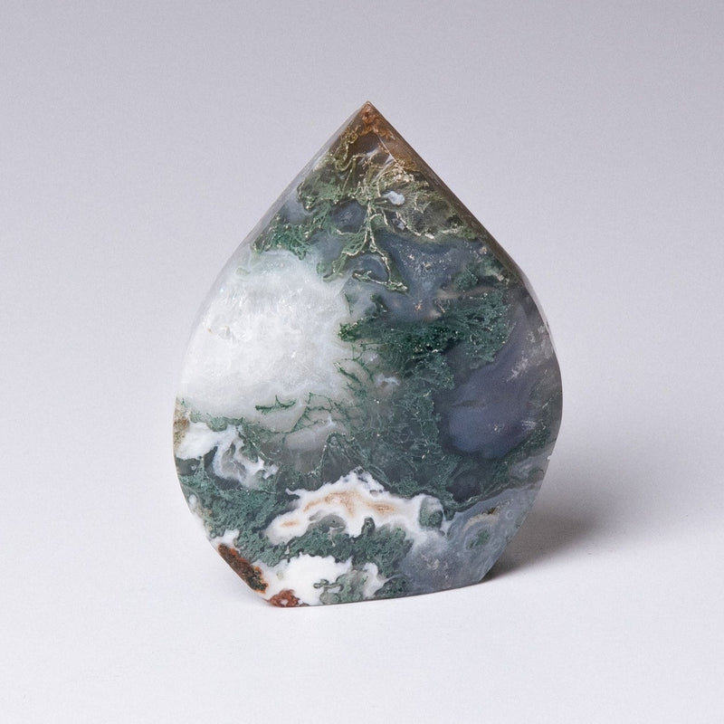 Moss Agate Flame Freeform Crystal