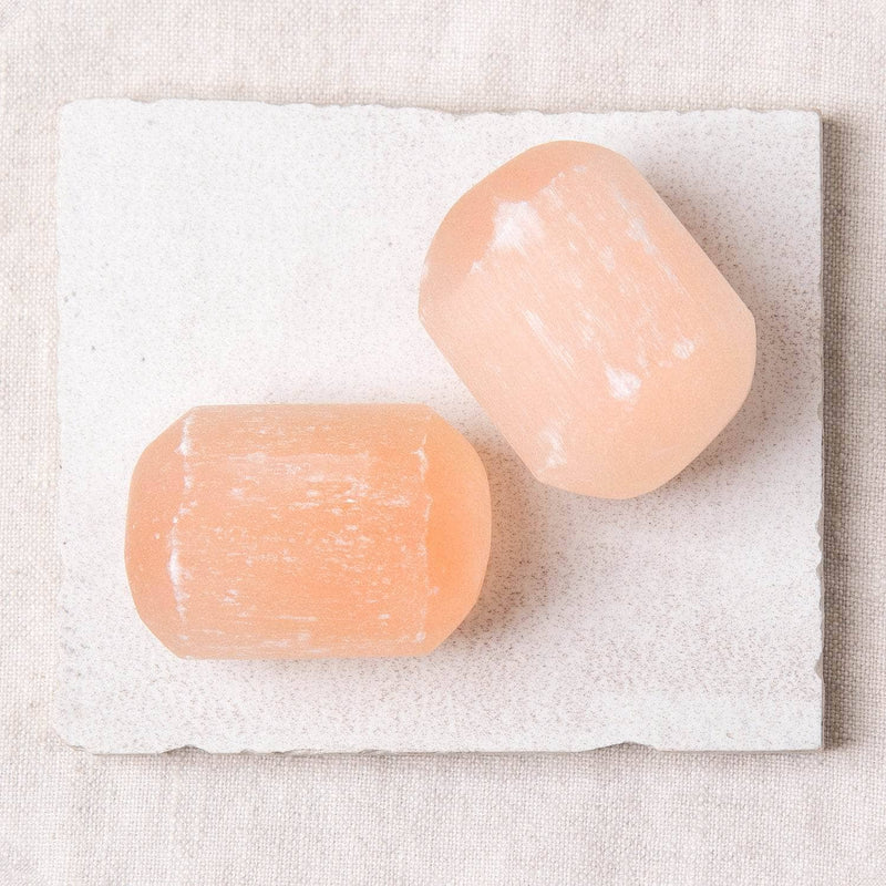 Peach Selenite Stone Set
