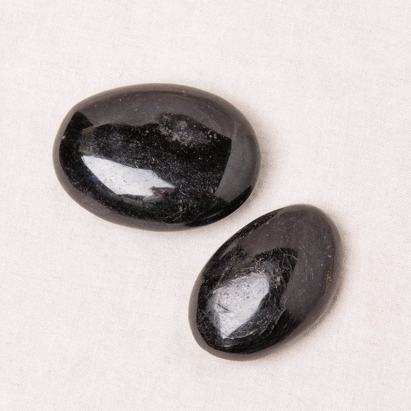 Black Tourmaline Palm Stones - AAA Premium Quality