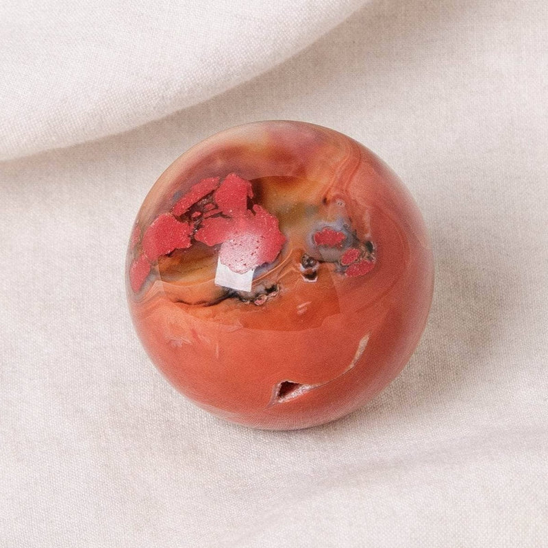 Carnelian Sphere with Tripod - AAA Premium Quality