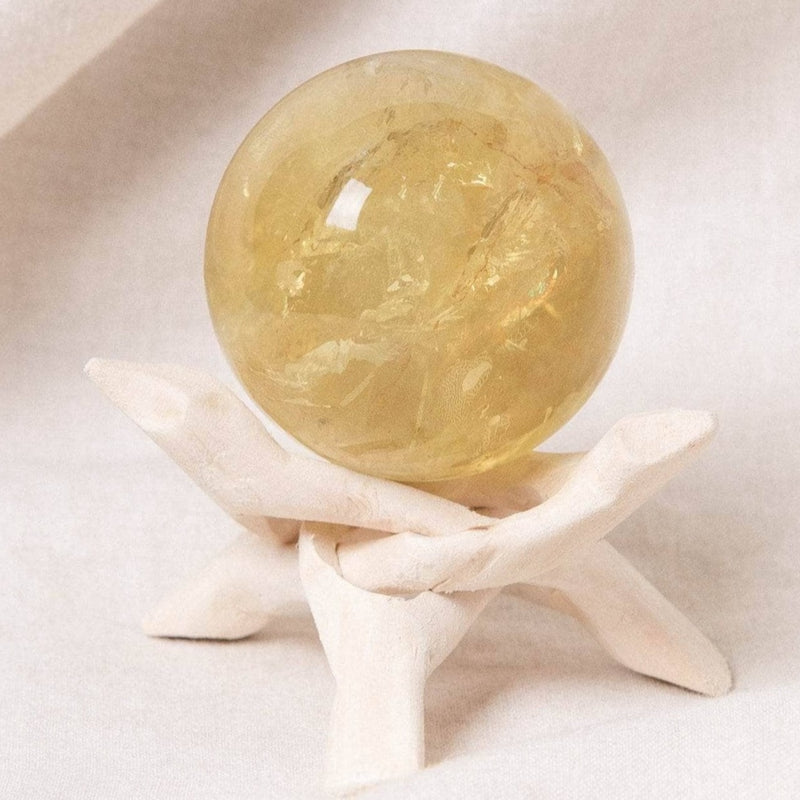 Rare Genuine Citrine Sphere with Tripod - AAA Premium Quality