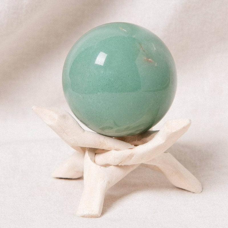 Green Aventurine Sphere with Tripod - AAA Premium Quality