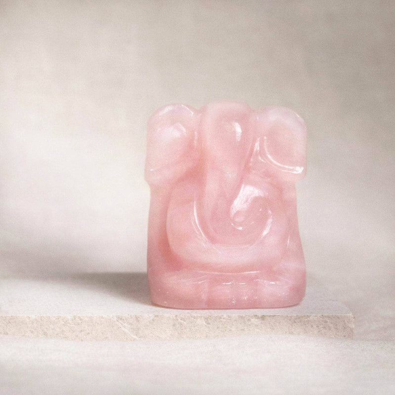 Rose Quartz Ganesh