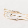 Herkimer Diamond Gold Bracelet