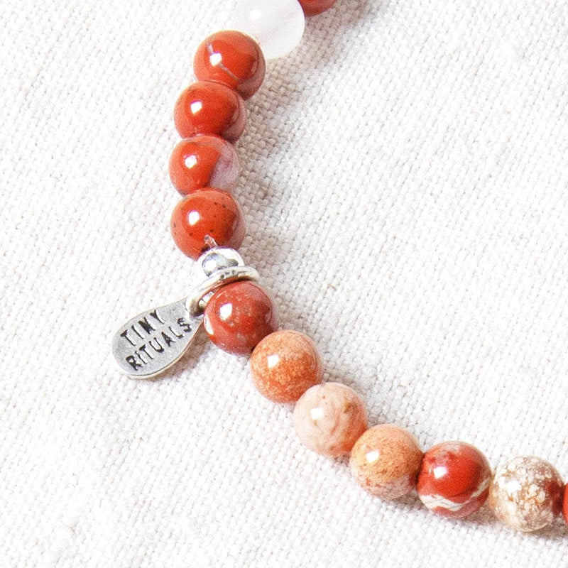 Natural Red Flower Jasper Energy Bracelet