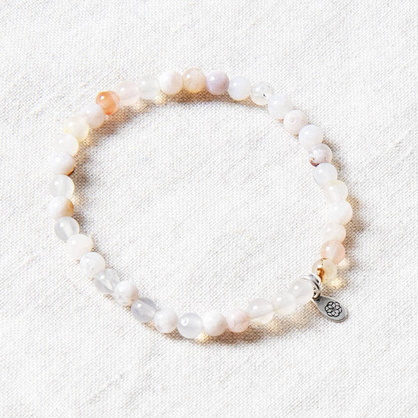 Sakura Cherry Blossom Agate Bracelet | Delicate Floral-Inspired Jewelry