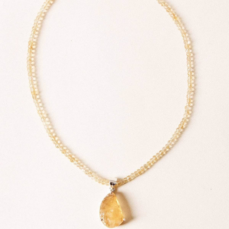 Natural Citrine Beaded Necklace - One of a Kind